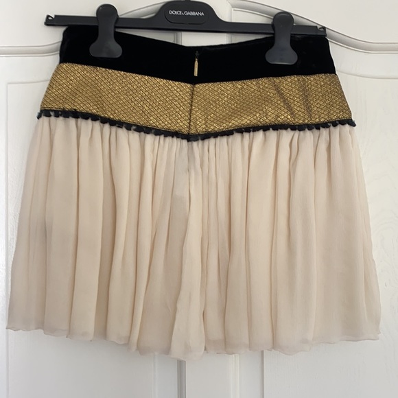 Roberto Cavalli white chiffon mini skirt. - Picture 2 of 9